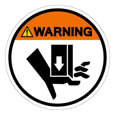 Sembol İşaretinin Üzerinden Uyarı Çarpışma Gücü, Vektör İllüstrasyonu, Beyaz Arkaplan Etiketinde İzole Et. EPS10