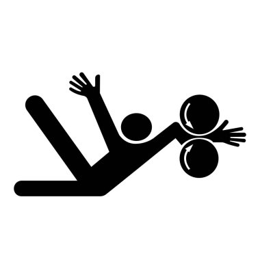 Hareket Makinası Siyah Simgesi, Vektör İllüstrasyonu, Beyaz Arkaplan Etiketinde İzole EPS10