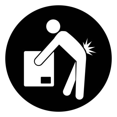 Tehlike Sembolü İşareti, Vektör İllüzyonu, Beyaz Arkaplan Etiketi 'nde İzole EPS10 