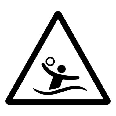 Su Polosu Sembol İşareti, Vektör İllüstrasyonu, Beyaz Arkaplan Etiketinde Tecrit. EPS10