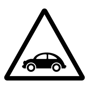 Böcek Araba Sembol İşareti, Vektör İllüstrasyonu, Beyaz Arka plan Etiketinde İzole EPS10.