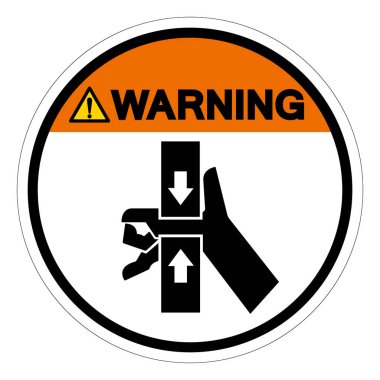 Üst ve Alt Sembol İşaretinden Uyarı El Çarpma Gücü, Vektör İllüstrasyonu, Beyaz Laboratuvarda İzole Edilme. EPS10