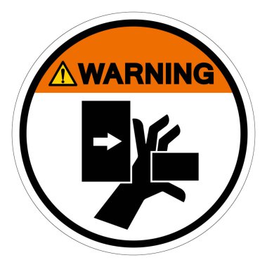 Sol Sembol İşaretinden Uyarı El Çarpma Gücü, Vektör İllüstrasyonu, Beyaz Arka plan Laboratuvarında İzole EPS10