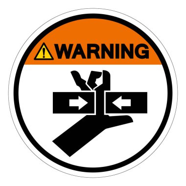 İki Taraflı Sembol İşaretinden Uyarı El Çarpma Gücü, Vektör İllüstrasyonu, Beyaz Laboratuvarda İzole EPS10