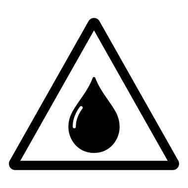 Tehlikeli Yağ Sembolü İşareti, Vektör İllüzyonu, Beyaz Arkaplan Etiketinde Tecrit. EPS10