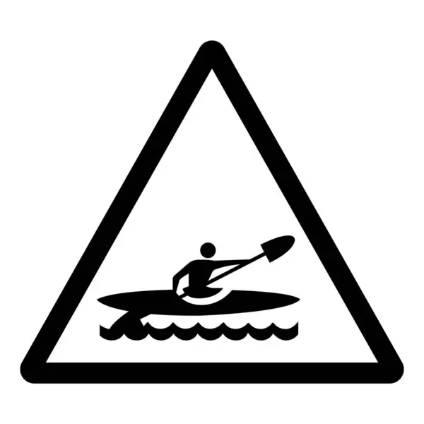 Kayaking Symbol Sign, Vector Illustration, Isolate On White Background Label.EPS10