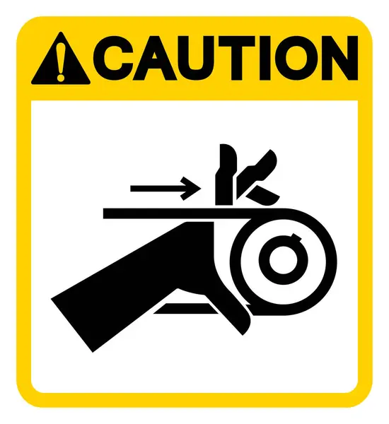 stock vector Caution Hand Entanglement Belt Drive Symbol Sign, Vector Illustration, Isolate On White Background Label.EPS10