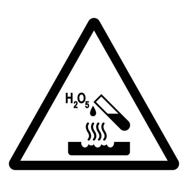 Aşındırıcı H2 O5 Sembol İşareti, Vektör İllüstrasyonu, Beyaz Arkaplan Laboratuvarında İzole Edilmiş. EPS10
