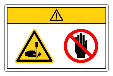 Caution Keep Hand Away From Jet Do Not Touch Symbol Sign, Vector Illustration, Isolate On White Background Label.EPS10 clipart