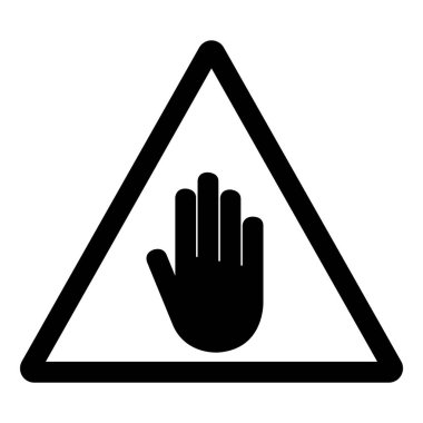 Sembol İşaretine Girmeyin, Vektör İllüzyonu, Beyaz Arkaplan Etiketinde Tecrit. EPS10