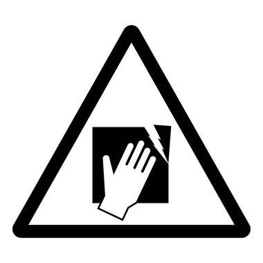 Uyarı Kırılgan Cam Sembol İşareti, Vektör İllüstrasyonu, Beyaz Arkaplan Etiketinde Tecrit. EPS10