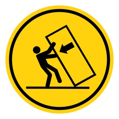 Body Crush Tip over Hazard Symbol Sign, Vector Illustration, Isolate On White Background Label.EPS10 clipart