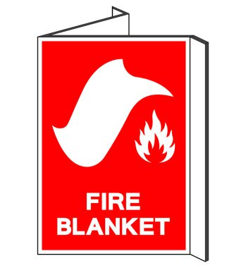 Ateş Battaniyesi Sembol İşareti, Vektör İllüstrasyonu, Beyaz Arka plan Etiketinde Tecrit. EPS10