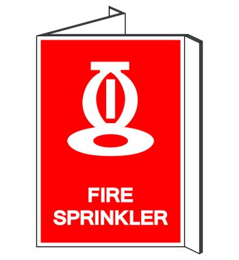 Yangın Fıskiyesi Sembolü İşareti, Vektör İllüstrasyonu, Beyaz Fon Etiketinde Tecrit. EPS10 