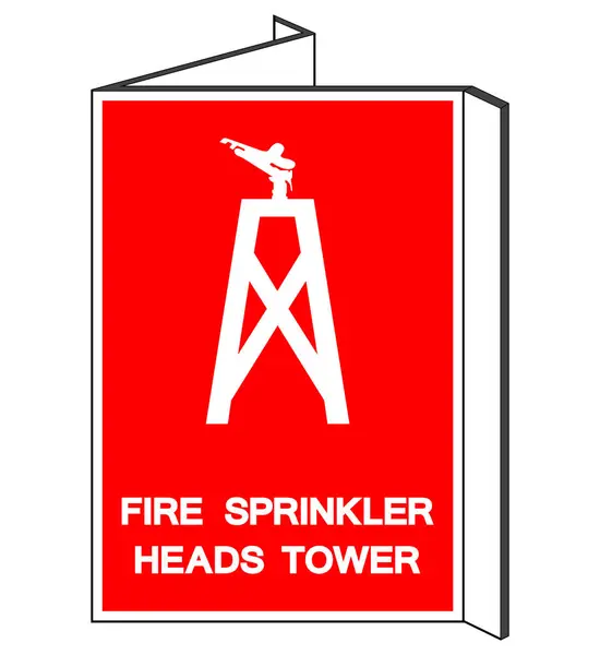 stock vector Fire Sprinkler Heads Tower Symbol Sign, Vector Illustration, Isolate On White Background Label.EPS10