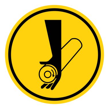 Pinch Point Sembol İşareti, Vektör İllüstrasyonu, Beyaz Arkaplan Etiketinde Tecrit. EPS10