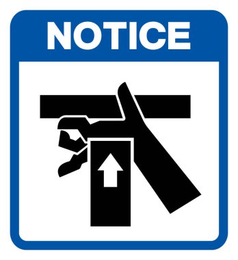 Sembol İşaretinin Altındaki El Çarpma Gücü, Vektör İllüstrasyonu, Beyaz Laboratuvarda İzole Edilme. EPS10