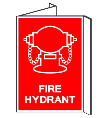 Yangın musluğu sembolü işareti, vektör illüstrasyonu, Beyaz Arkaplan Etiketinde İzole. EPS10 