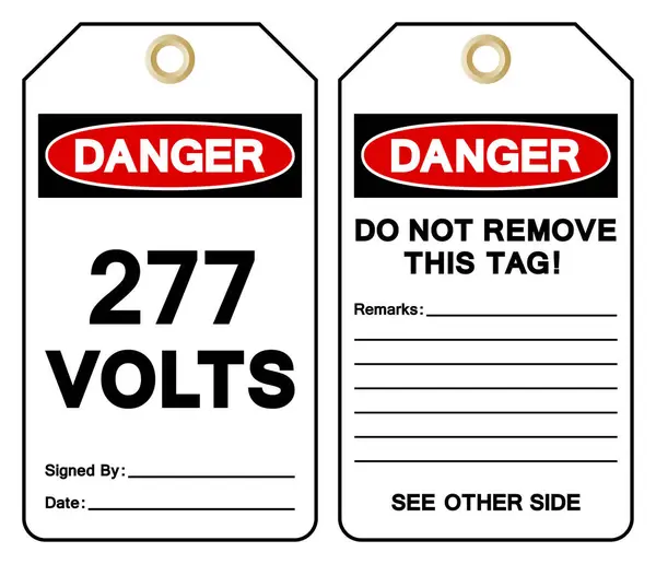 stock vector Danger 277 Volts Tag Symbol Sign,Vector Illustration, Isolate On White Background Label.EPS10