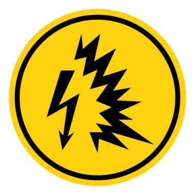 Ark Flash Tehlike Sembol İşareti, Vektör İllüzyonu, Beyaz Arkaplan Etiketinde Tecrit. EPS10