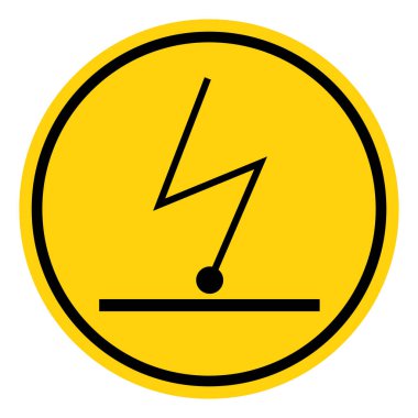 Elektrostatik Şarj Sembol İşareti, Vektör İllüstrasyonu, Beyaz Arkaplan Etiketinde İzole EPS10.