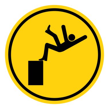 Güz Tehlike Sembolü İşareti, Vektör Çizimi, Beyaz Arka Plan Etiketinde Yalıtma. Eps10