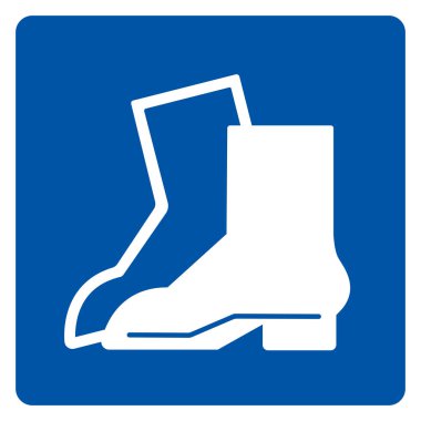 Aşınma Ayak Koruma Sembol İşareti,Vektör İllüstrasyon, Beyaz Arka Plan Etiketi Üzerine İzole. Eps10