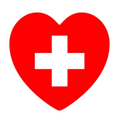 AED Otomatik Dış Defibrilatör Sembol İşareti, Vektör İllüstrasyonu, Beyaz Arkaplan Etiketinde İzolasyon. EPS10