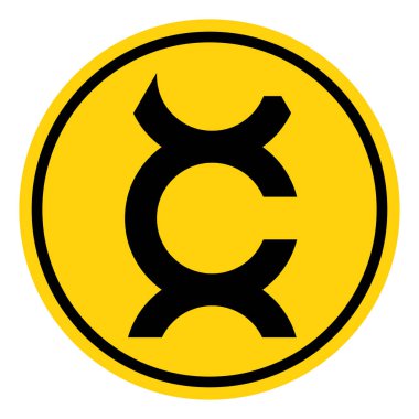 Kanserojen Sembol İşareti, Vektör İllüzyonu, Beyaz Arkaplan Etiketinde İzole EPS10.