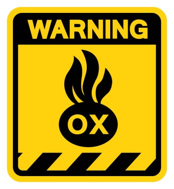 Oxidizing Materials Warning Sign, Vector Illustration, Isolate On White Background Label. EPS10 clipart