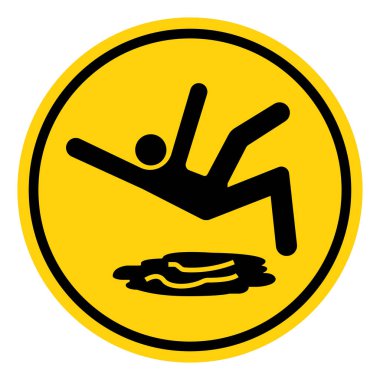 Kaygan Sembol İşareti, Vektör İllüzyonu, Beyaz Arkaplan Etiketinde İzole Et. EPS10