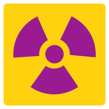 Radyasyon Alanı Sembol İşareti, Vektör İllüzyonu, Beyaz Arkaplan Etiketinde İzole EPS10.