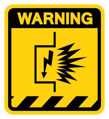 ARC uyarı işaretini, Vektör İllüzyonunu, Beyaz Arkaplan Etiketinde İzole Etme. EPS10