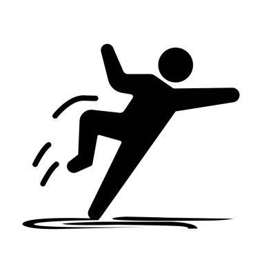 Kaygan Siyah Simge, Vektör İllüzyonu, Beyaz Arkaplan Etiketinde Tecrit. EPS10