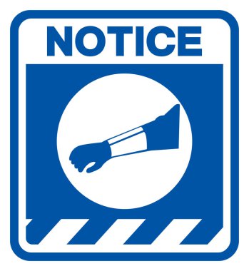 Dikkat, Silah Koruma Sembolü İşareti, Vektör İllüstrasyonu, Beyaz Arkaplan Etiketinde İzolasyon. EPS10