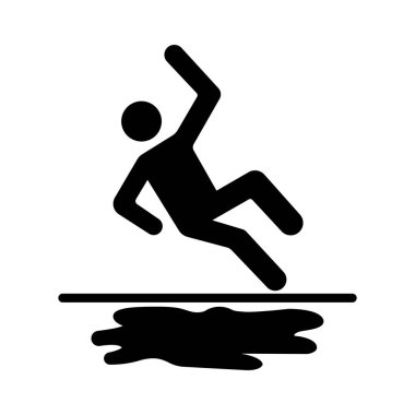 Kaygan Siyah Simge, Vektör İllüzyonu, Beyaz Arkaplan Etiketinde Tecrit. EPS10