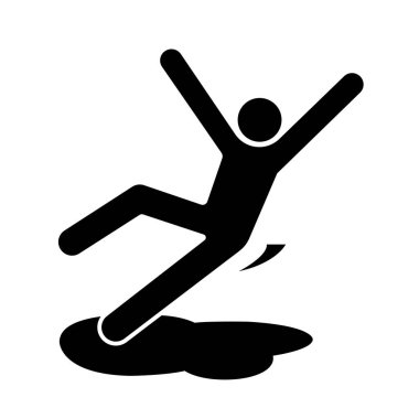 Kaygan Siyah Simge, Vektör İllüzyonu, Beyaz Arkaplan Etiketinde Tecrit. EPS10