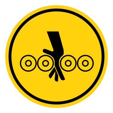 Ezici Tehlike Sembol İşareti, Vektör İllüzyonu, Beyaz Arkaplan Etiketinde İzole Ekle. EPS10