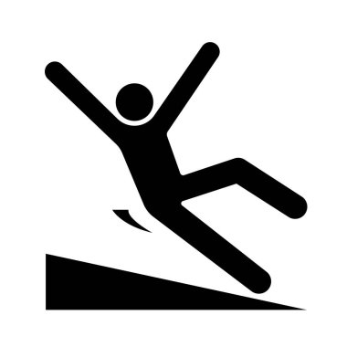 Kaygan Siyah Simge, Vektör İllüzyonu, Beyaz Arkaplan Etiketinde Tecrit. EPS10