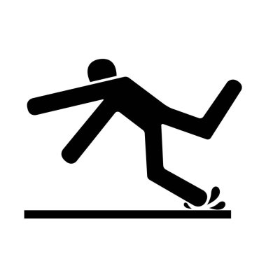 Kaygan Siyah Simge, Vektör İllüzyonu, Beyaz Arkaplan Etiketinde Tecrit. EPS10