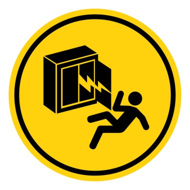 Sembol İçindeki Tehlikeli Gerilim, Vektör İllüzyonu, Beyaz Arkaplan Etiketinde İzole Edilme. EPS10