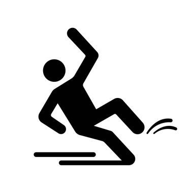 Kaygan Siyah Simge, Vektör İllüzyonu, Beyaz Arkaplan Etiketinde Tecrit. EPS10