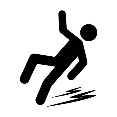 Kaygan Siyah Simge, Vektör İllüzyonu, Beyaz Arkaplan Etiketinde Tecrit. EPS10