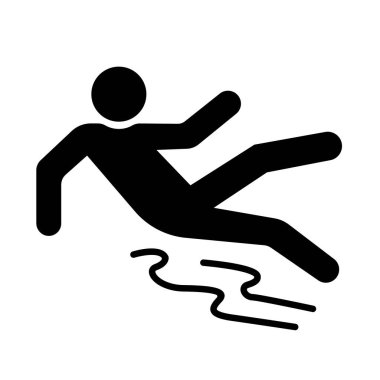 Kaygan Siyah Simge, Vektör İllüzyonu, Beyaz Arkaplan Etiketinde Tecrit. EPS10