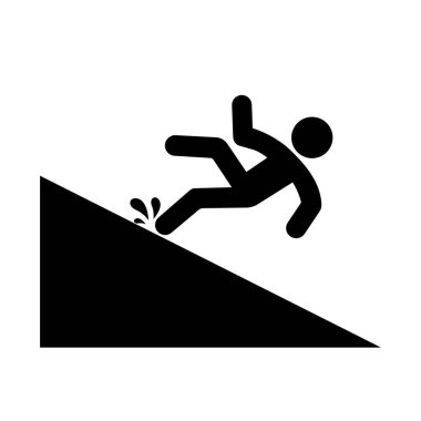 Kaygan Siyah Simge, Vektör İllüzyonu, Beyaz Arkaplan Etiketinde Tecrit. EPS10