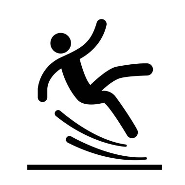 Kaygan Siyah Simge, Vektör İllüzyonu, Beyaz Arkaplan Etiketinde Tecrit. EPS10