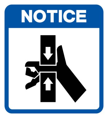 Üst ve Alt Sembol İşaretinden El Çarpma Gücü, Vektör İlülasyonu, Beyaz Arkaplan Etiketinde İzole EPS10