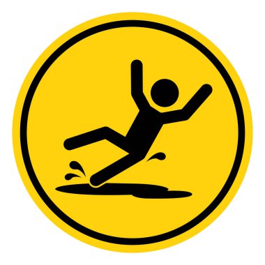 Kaygan Sembol İşareti, Vektör İllüzyonu, Beyaz Arkaplan Etiketinde İzole Et. EPS10