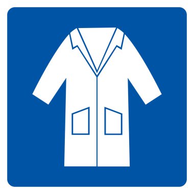 Giy smock Sembol İşareti, Vektör Çizimi, Beyaz Arka Plan Etiketini Yalıt. Eps10