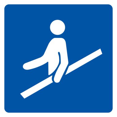 Beyaz Arka Plan Etiketi üzerine yalıtılmış Tırabzan Sembol İşareti, Vektör Çizimi kullanın. Eps10